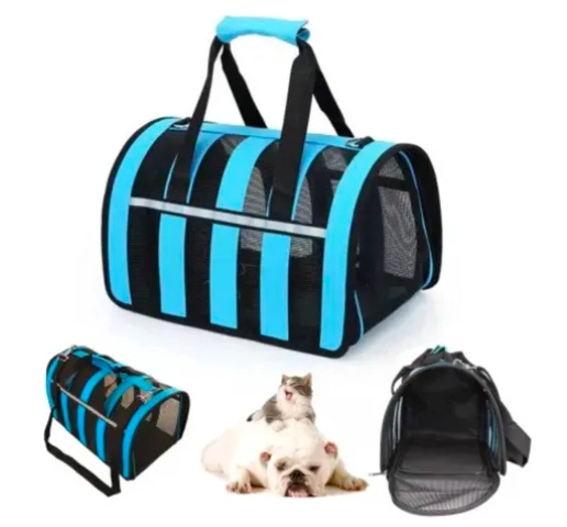 BOLSO TRANSPORTE MASCOTAS TALLA S CELESTE - 7