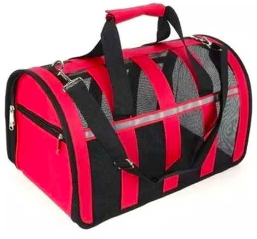 BOLSO TRANSPORTE MASCOTAS TALLA S  ROJO - 1