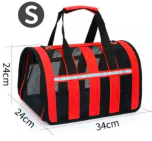 BOLSO TRANSPORTE MASCOTAS TALLA S  ROJO - 2