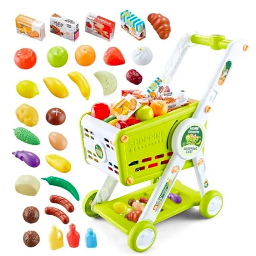 JUGUETE CARRITO DE COMPRAS MANILLA AJUSTABLE 31 ACCESORIOS - 2