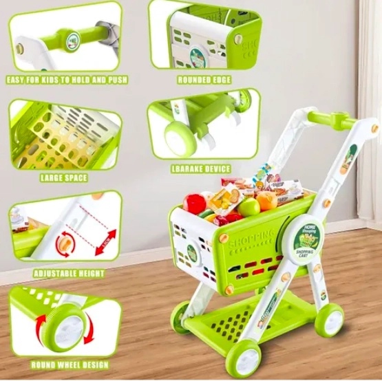 JUGUETE CARRITO DE COMPRAS MANILLA AJUSTABLE 31 ACCESORIOS - 3