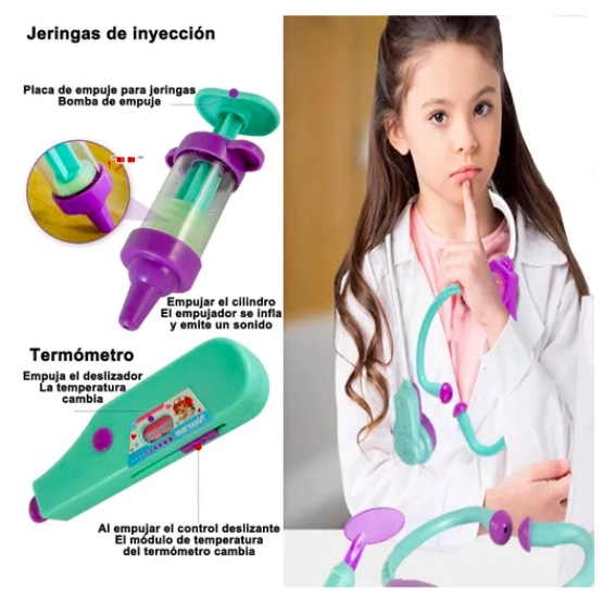 SET JUGUETES MEDICO DOCTOR NIÑOS CON LUZ Y SONIDO - 3