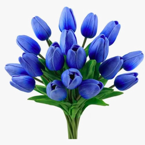 RAMOS DE 20 TULIPANES ARTIFICIALES AZUL - 1