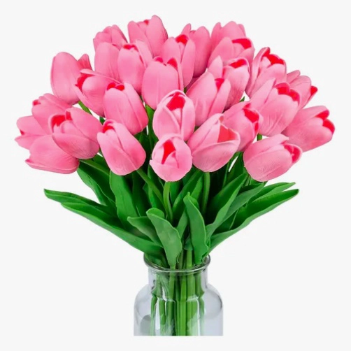 RAMOS DE 20 TULIPANES ARTIFICIALES ROSADAS - 2