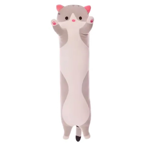 PELUCHE GATITOS DORMIR ALMOHADA LARGA DE ALGODON - 1
