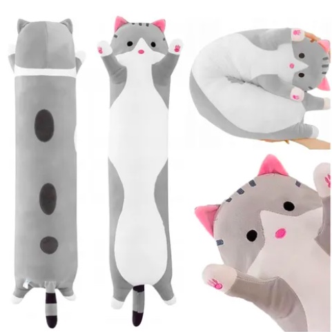 PELUCHE GATITOS DORMIR ALMOHADA LARGA DE ALGODON - 2
