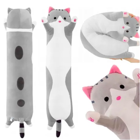 PELUCHE GATITO GRIS PARA DORMIR - 2