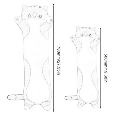 PELUCHE GATITO GRIS PARA DORMIR - 3