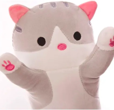 PELUCHE GATITO GRIS PARA DORMIR - 4