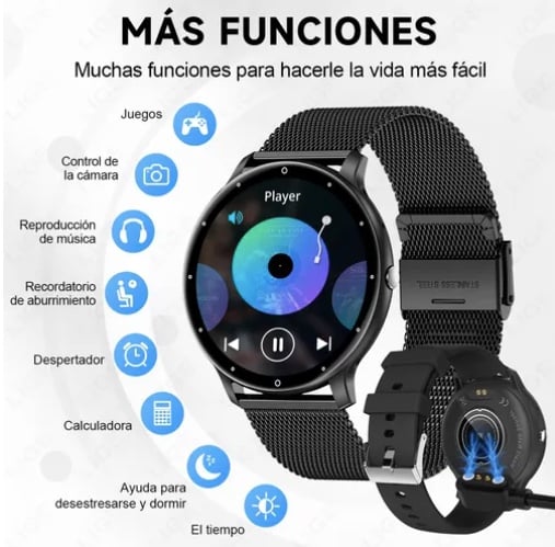 SMARTWATCH MUJER RELOJ INTELIGENTE BLUETOOTH - 3