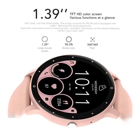 RELOJ INTELIGENTE ZWEAR ROSADO - 2