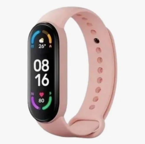 RELOJ SMART BAND M6 PULSERA INTELIGENTE MULTI DEPORTE ROSADO - 1