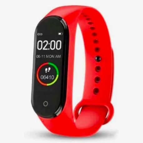 RELOJ SMART BAND M6 PULSERA INTELIGENTE MULTI DEPORTE AGREGAR A FAVORITOS ROJO - 1