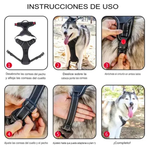 PECHERA PERRO ARNES ANTI TIRONES REFLECTANTE XL - 3