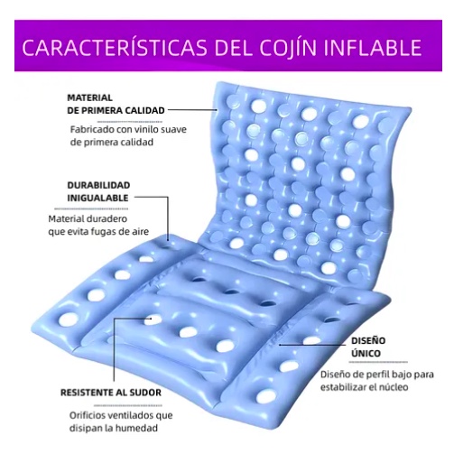 COJIN ANTIESCARAS ORTOPE DICO INFLABLE CELDA DE AIRE + BOMBIN - 5