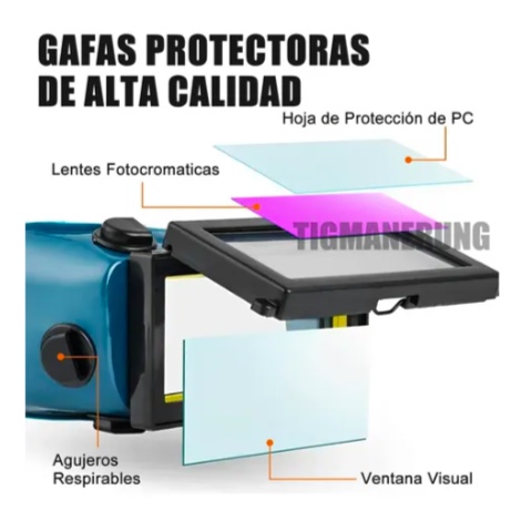 LENTE SOLDAR SEGURIDAD OSCURECIMIENTO AUTOMATICOS GAFAS - 4