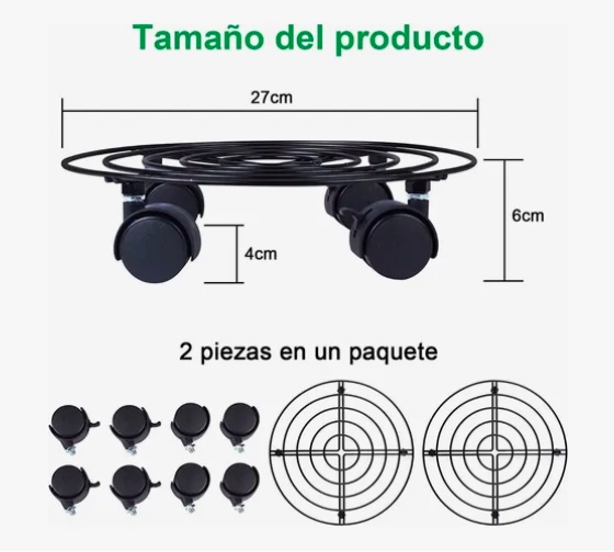 2 SOPORTES DE BASE DE MACETA - 2
