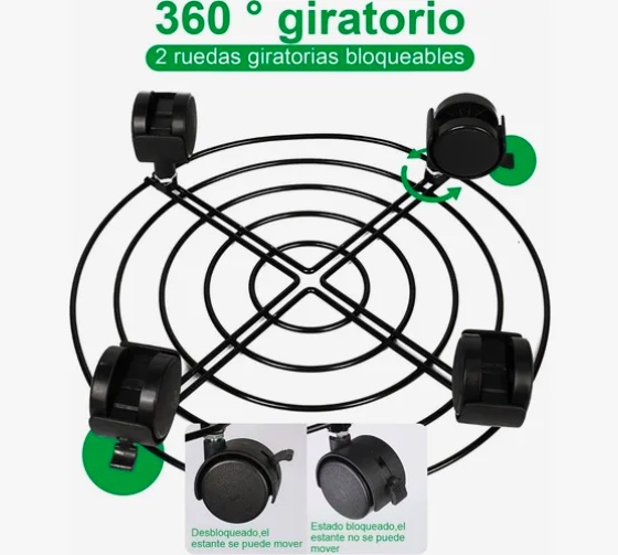2 SOPORTES DE BASE DE MACETA - 3