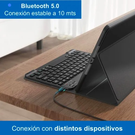 CARCASA FUNDA + TECLADO PARA IPAD IPAD 9TH 10.2' BLACK - 7