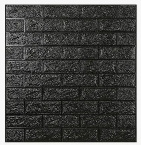 LAMINA 10 VINILO PAPEL MURAL 3D AUTO-ADHESIVO NEGRO - 2
