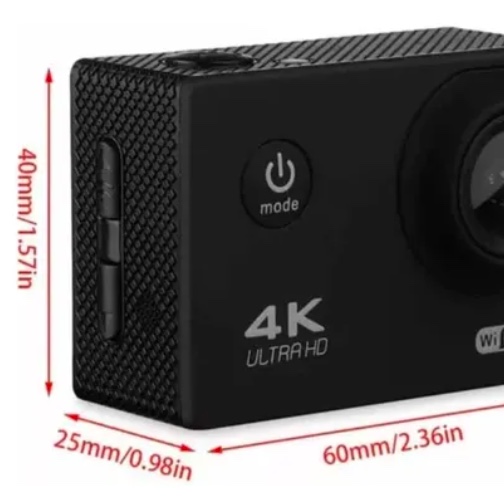 CAMARA DEPORTIVA 4K HD SUMERGIBLE CON CONTROL - 4