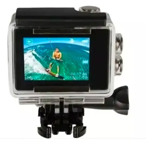 CAMARA DEPORTIVA 4K HD SUMERGIBLE CON CONTROL AZUL - 3