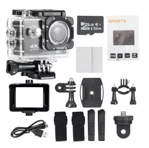 CAMARA DEPORTIVA 4K WIFI COLOR NEGRO - 1