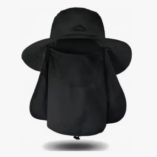 GORRA CAZA CACERIA PESCA PROTECCION UV NEGRO - 1