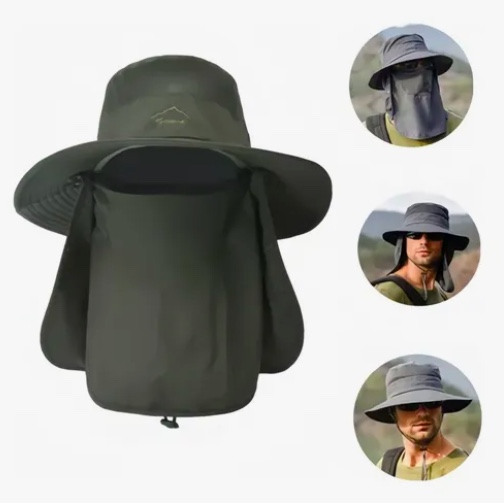 GORRA CAZA CACERIA PESCA PROTECCION UV VERDE - 1