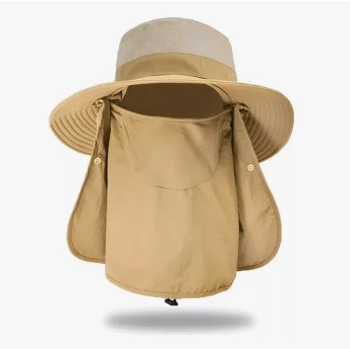 GORRA CAZA CACERIA PESCA PROTECCION UV BEIGE - 1