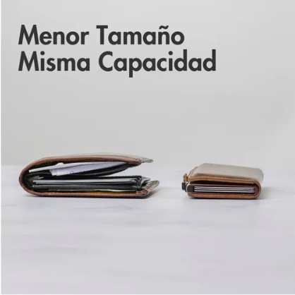 BILLETERA Y TARJETERO COLOR NEGRO CUERO SINTE TICO - 6
