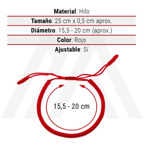 PULSERA SAN BENITO BEBE  18 CM - 6