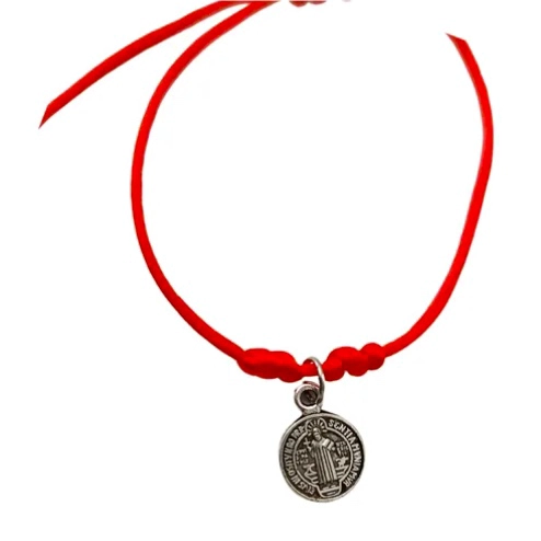 PULSERA SAN BENITO HILO ROJO BEBE  1 CM - 1