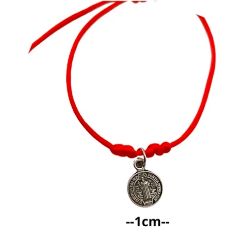 PULSERA SAN BENITO HILO ROJO BEBE  1 CM - 3