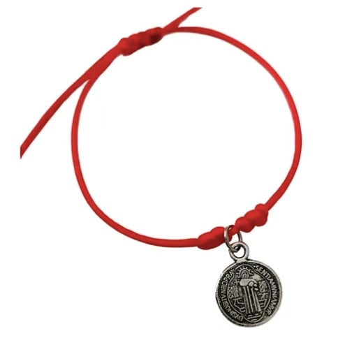 PULSERA SAN BENITO HILO ROJO BEBE  15 MM - 1