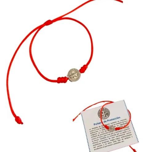 PULSERA DE PROTECCION DE SAN BENITO HILO ROJO - 1