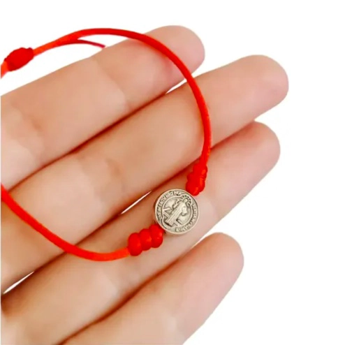 PULSERA DE PROTECCION DE SAN BENITO HILO ROJO - 3