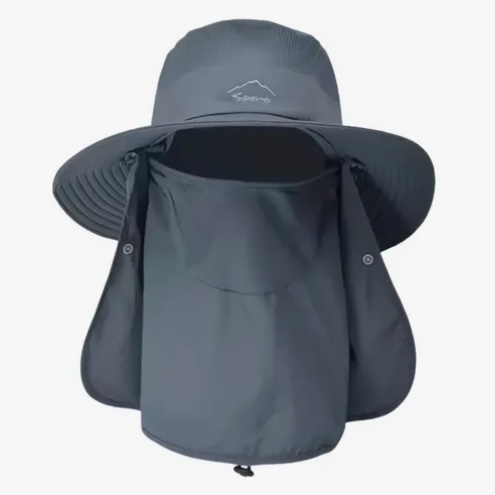 GORRA CAZA CACERIA PESCA PROTECCION UV GRIS - 1