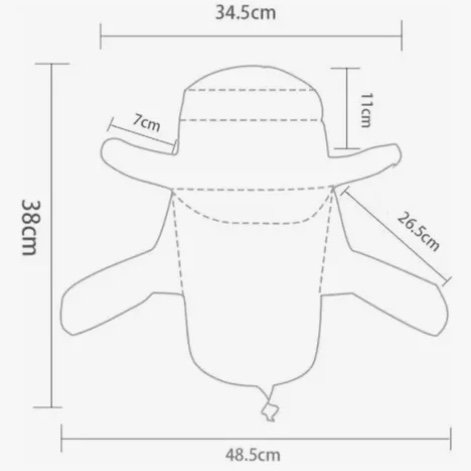 SOMBRERO GORRO 3 EN 1 PARA SOL - 2