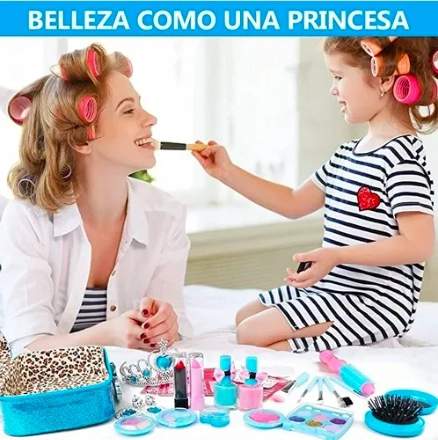 KIT DE MAQUILLAJE LAVABLE PARA NIÑOS CONJUNTO 32 PCS - 3