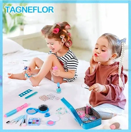 KIT DE MAQUILLAJE LAVABLE PARA NIÑOS CONJUNTO 32 PCS - 6