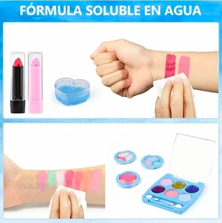 KIT DE MAQUILLAJE LAVABLE PARA NIÑOS CONJUNTO 32 PCS - 7