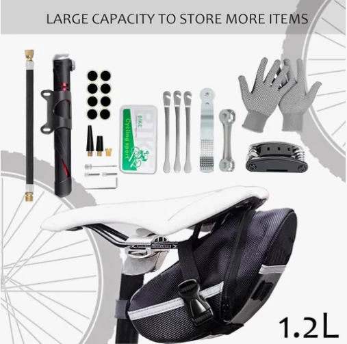 MINI BOMBINES PORTATIL BOLSA BICICLETA CON KIT HERRAMIENTAS - 6