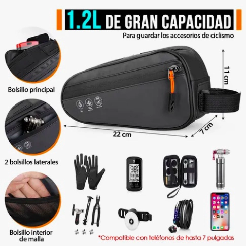BOLSA TUBO SUPERIOR PARA BICICLETA - 7