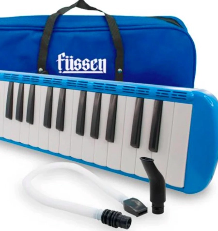 MELODICA 32 NOTAS FUSSEN ESTUCHE BOQUILLA AZUL - 4