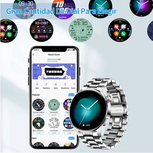 SMARTWATCH HOMBRE RELOJ INTELIGENTE ACERO INOXIDABLE - 7