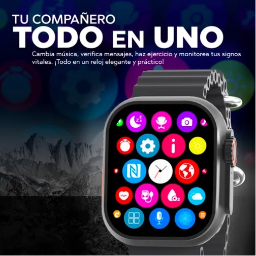 SMART WATCH RELOJ INTELIGENTE NEGRO - 4