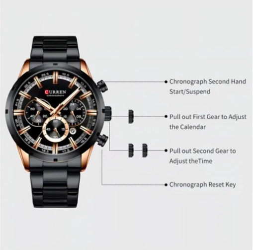 RELOJ HOMBRE CURREN ELEGANTE CUARZO - 5
