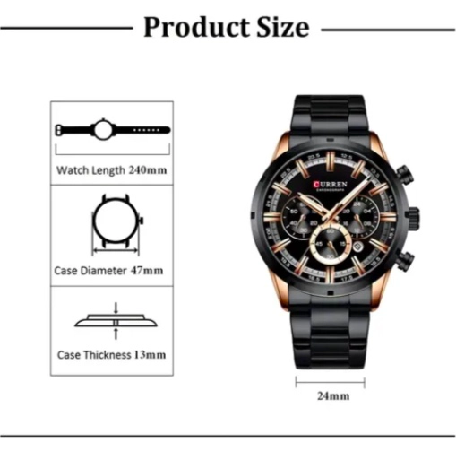 RELOJ HOMBRE CURREN ELEGANTE CUARZO - 7