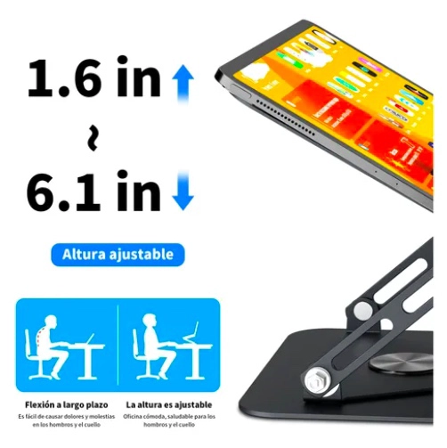 SOPORTE DE ALUMINIO AJUSTABLE NOTEBOOK - 3